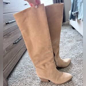 Vince Camuto Tan Over the Knee Boots